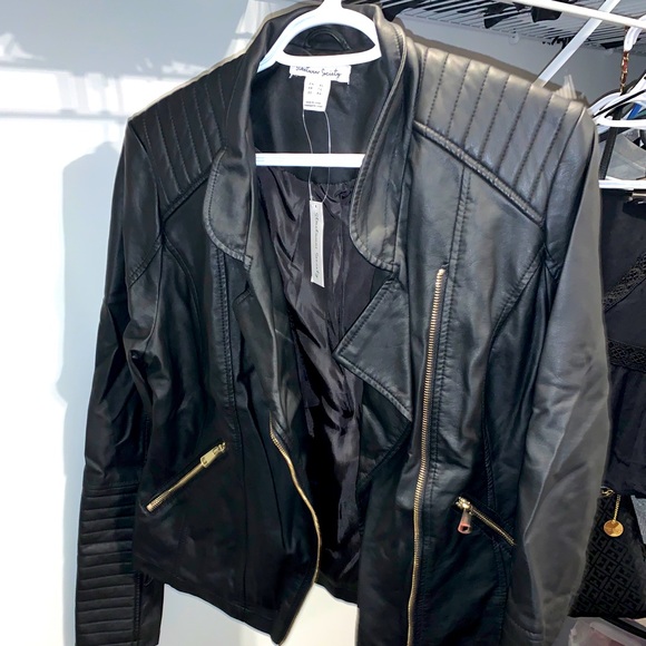 Leather jacket black - Picture 1 of 5